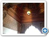 Ornamental window detailing and carved plaster work at the Bahia Palace, built late 19th century by Si Ahmed Ben Musa - took 7 years to construct with hundreds of craftsmen from Fez