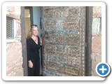 Magnificent carved and painted ‘back door’ exiting artist’s residence