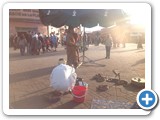 Snake charmers...late afternoon in the Medina, the epitome of exotic Marakech