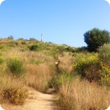 ...following a winding dirt path through the countryside to this vista, with yet another sweeping view of the Mediterranean Sea.