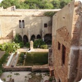 The monastery courtyard is beautiful.  Birds chirp and sing incessantly amidst the tolling tower bells.