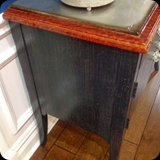 27  Set of Faux Bois, Tortoise Shell, and Silver Leaf Custom Painted Cabinets for a Foyer