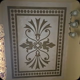 Powder Room; Ornamental Lusterstone Ceiling