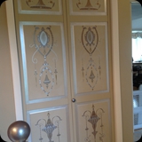 84  Foyer; Custom Ornamental Detail on Coat Closet Doors