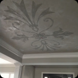 44  Ornamental Lusterstone Ceiling in a Foyer