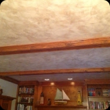 68  2-tone Lusterstone ceiling accent for a family room.