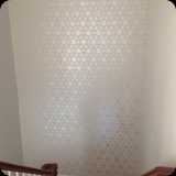 202  Foyer Stairwell Feature Wall; Pearlescent Allover Ornament