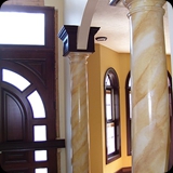 46 Entrance Foyer; Faux Marble Columns