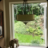 Foyer Stairwell Custom Ornamental Etched Glass Window