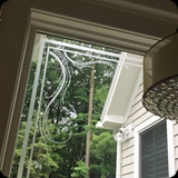 Foyer Stairwell Custom Ornamental Etched Glass Window