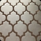 10  Ornamental Etched Mirror with Moroccan Trellis Motif