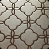 12  Ornamental Etched Mirror with Moroccan Trellis Motif