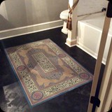 Skimstone Decorative Concrete Carpet Design in the Master Bath of Heather’s c. 1814 Stone Schoolhouse & Decorative Arts Studio Showroom